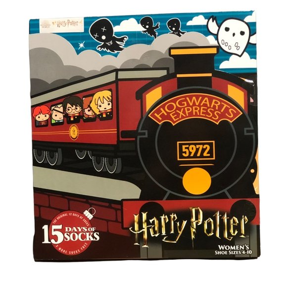 Harry Potter 15 Days of Socks Advent Calendar Women’s Shoe Size 4-10 - Picture 1 of 2